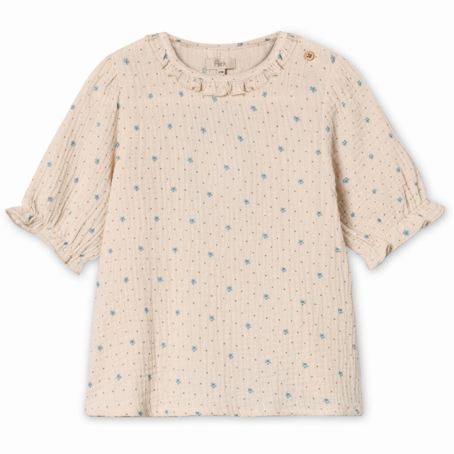 Light Comfort Style Fliink Sandshell Aop Blooming Ss Blouse