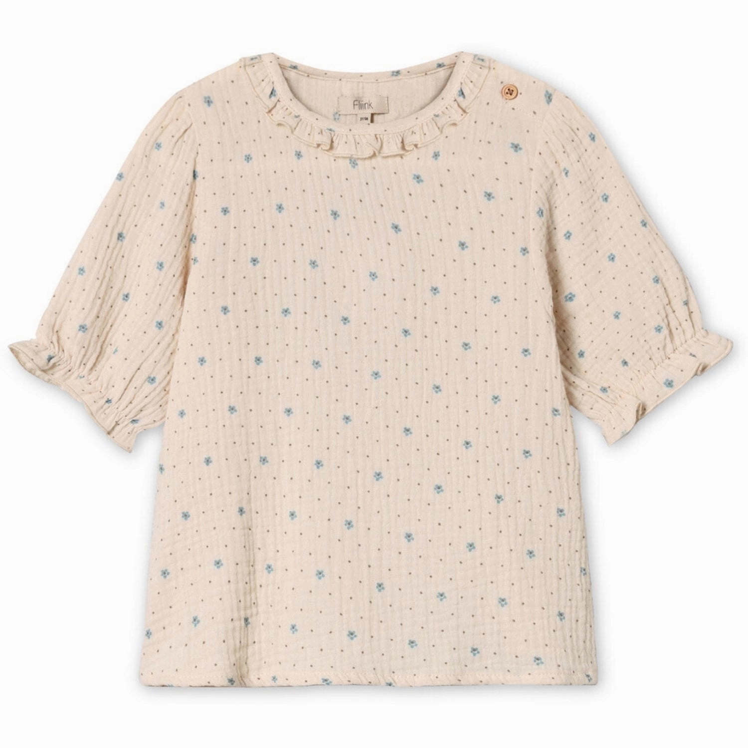 Fliink Sandshell Aop Blooming Ss Blouse Cozy Wear Street Trend