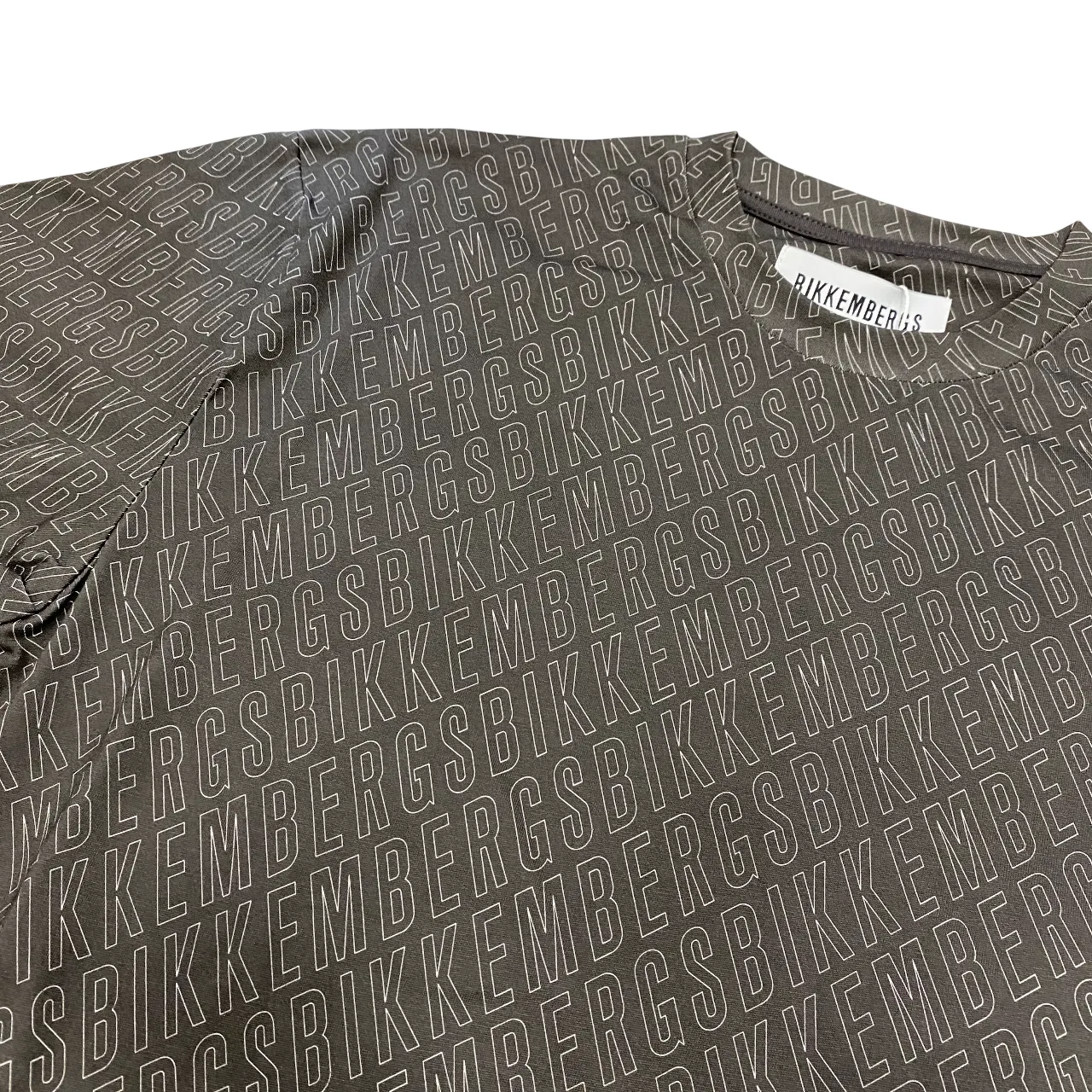 Organic Cotton Blend Bikkembergs maglietta manica corta con stampa All-Over BMT0912 8000 nero