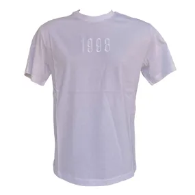 Casual All-Day Bikkembergs maglietta manica corta da uomo con ricamo 1998 BMT0904 1000 bianco