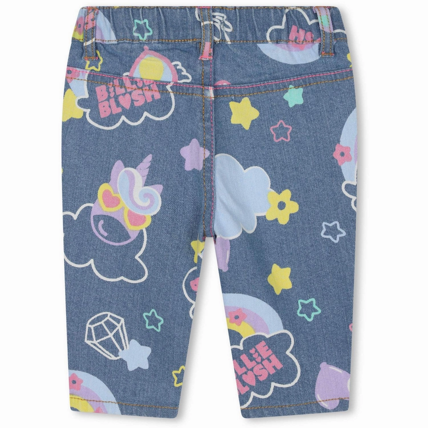 No Bulk Seam Design Billieblush Denim Blue Denim Trousers