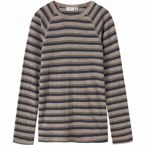 Eye-Catching Pattern Name It Satellite Ombre Blue Nkmwang Wool Needle Ls Top Stripe