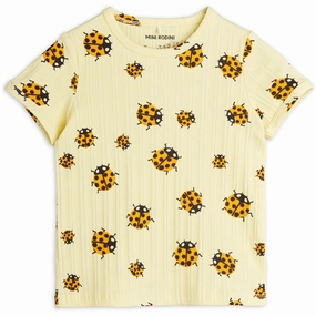 Weekend Style Trendy Style Mini Rodini Yellow Ladybugs AOP T-Shirt