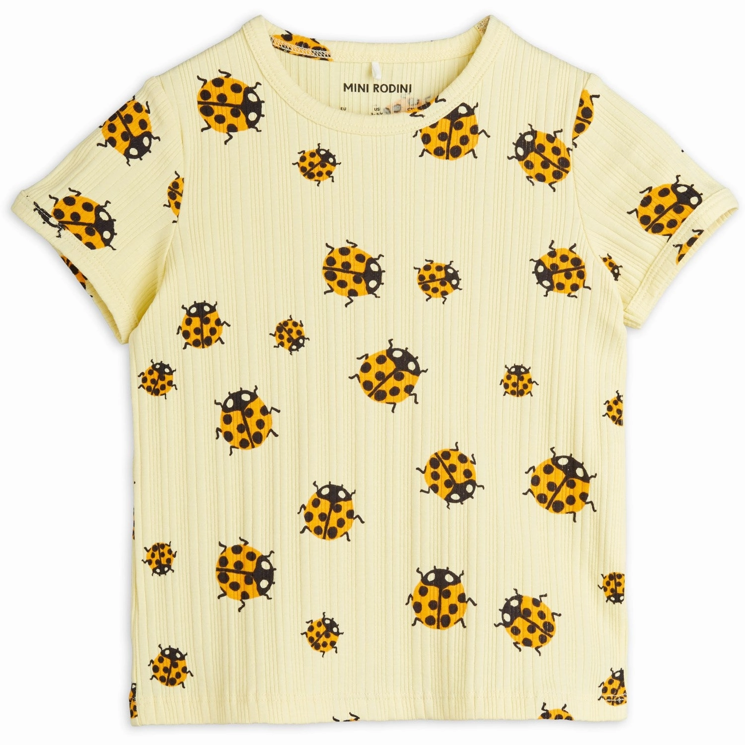Weekend Style Trendy Style Mini Rodini Yellow Ladybugs AOP T-Shirt