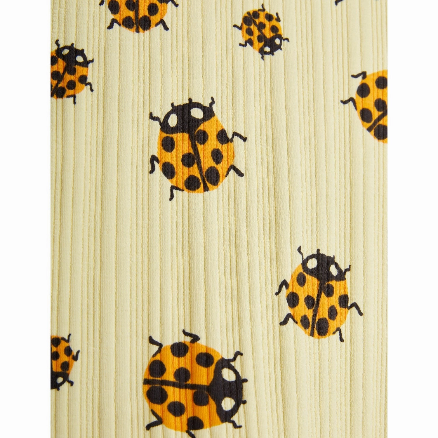 Striped modernity contrast Mini Rodini Yellow Ladybugs AOP T-Shirt