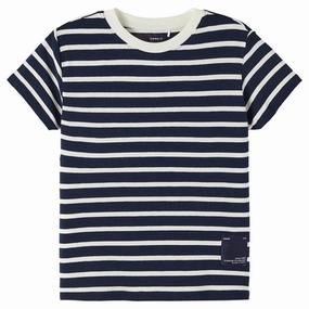 Name it Dark Sapphire Falk Loose T-Shirt Cool and Comfortable Subtle Logo Placement