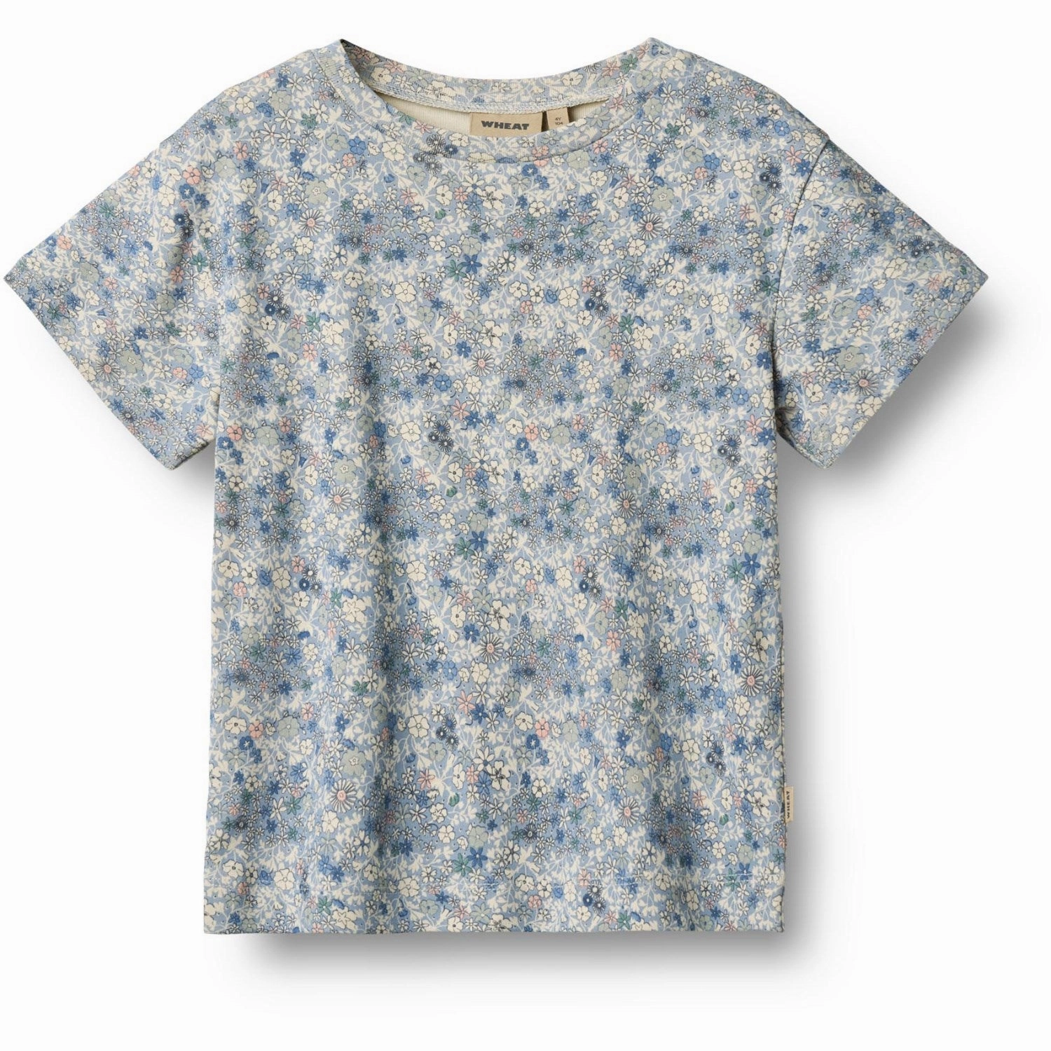 Wheat Blue Summer Flowers T-Shirt S/S Ella Outdoor Comfort Style