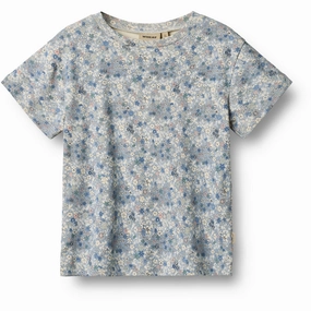 Wheat Blue Summer Flowers T-Shirt S/S Ella Outdoor Comfort Style
