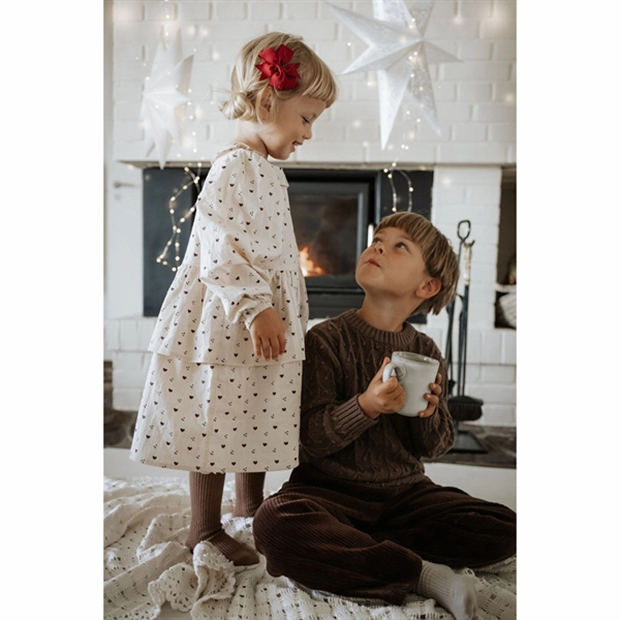 Effortless Mood Full Coverage Fliink Sandshell Aop Winter Ls Dress