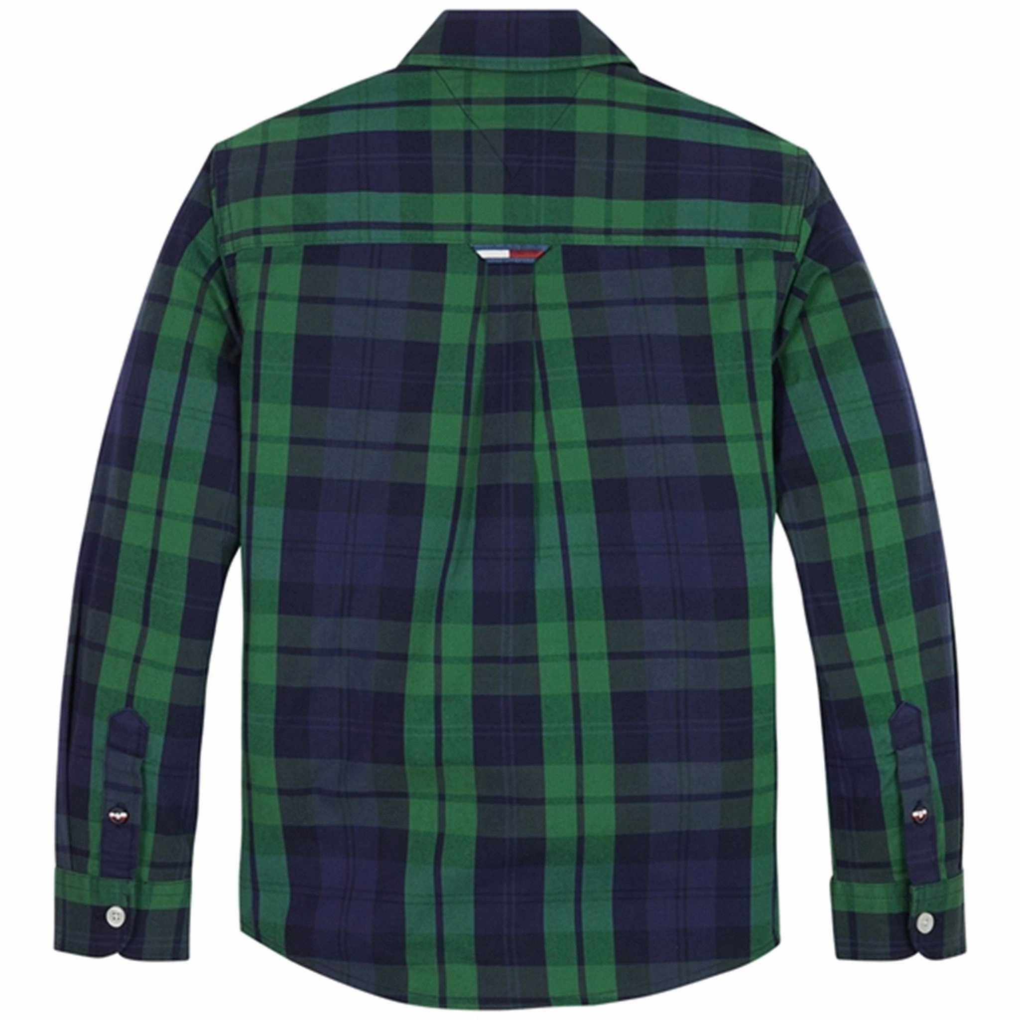 Matte Finish Tagless Design Tommy Hilfiger Black Watch Check Shirt