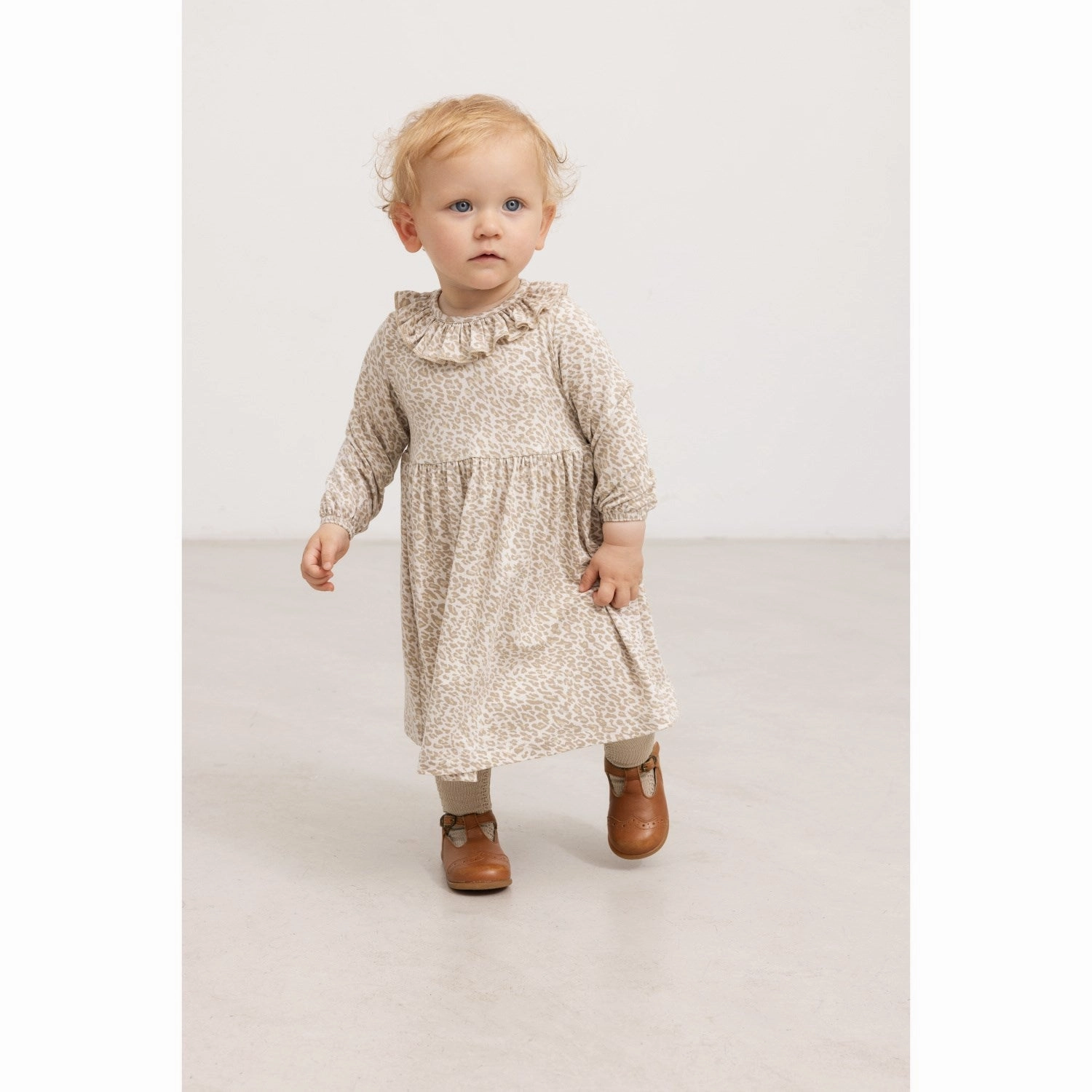 Autumn Ready MarMar Leopard Beige Leo Diora Frill Dress