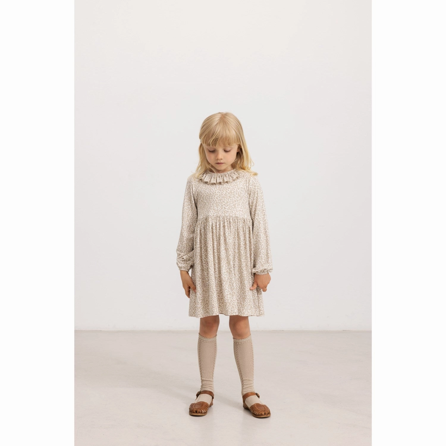 MarMar Leopard Beige Leo Diora Frill Dress Eco-friendly