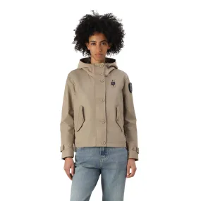 Blauer giacca liscia da donna con cappuccio Marcella 25SBLDC01222-007108 282 beige shopping spree Dirt Repellent Surface