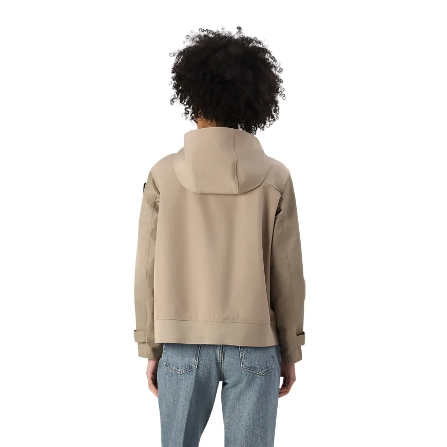 Blauer giacca liscia da donna con cappuccio Marcella 25SBLDC01222-007108 282 beige Compact Storage Design Work Comfort