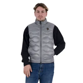 Blauer giubbino smanicato da uomo con cuciture a onde Danny 25SBLUC02229 005958 937 grigio Adaptive Temperature Control