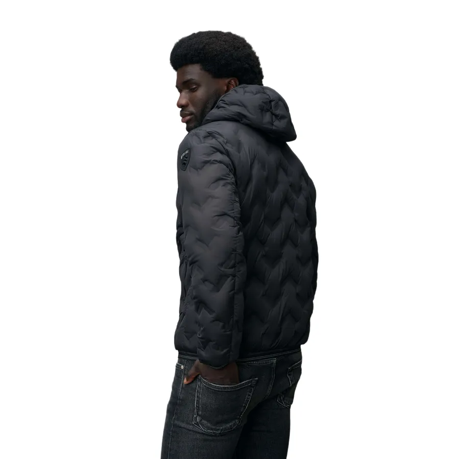 Quick Layering Agree Blauer piumino con cappuccio da uomo nastrato ad angoli Pier 24WBLUC03125-006952 999 nero