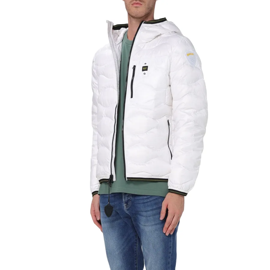 Triumph Blauer Piumino da uomo leggero ad onde Wave 24WBLUC0303 006355 100 bianco