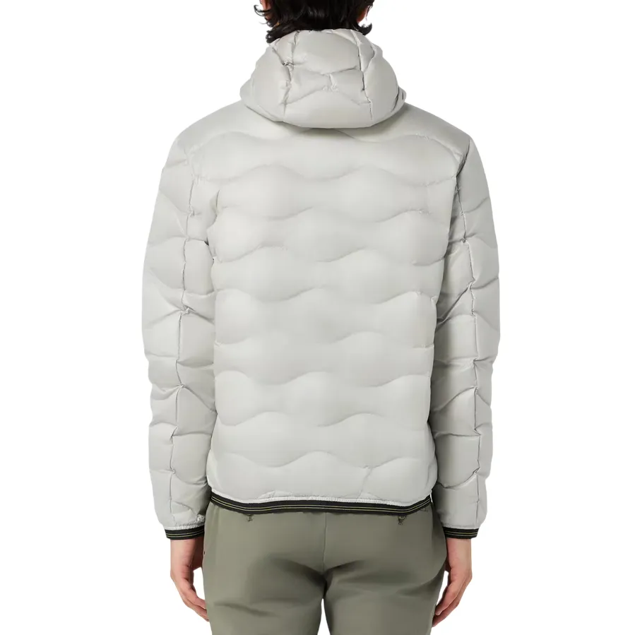 Blauer pumino leggero da uomo con cappuccio e cucitura ad onde 25SBLUC03012-006719 933 ghiaccio Urban Fit