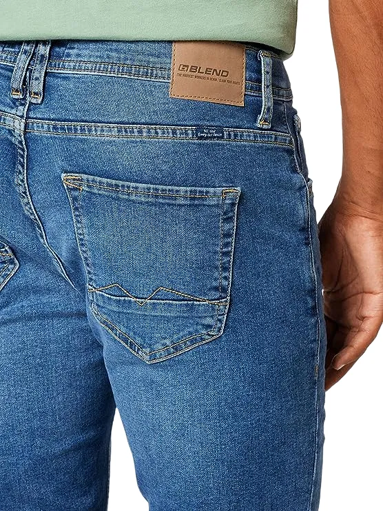 Ultimate Comfort Tagless label Blend pantalone jeans da uomo Jet Fit slim 20713304 200291 denim chiaro