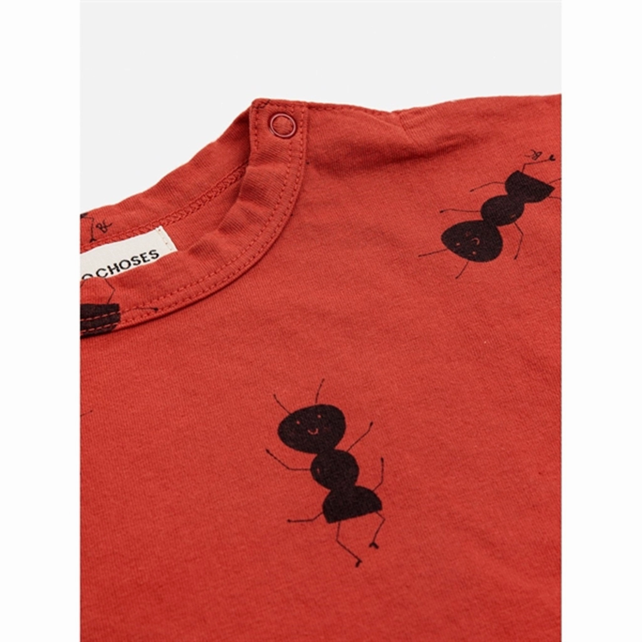 Bobo Choses Baby Ant All Over T-Shirt Burgundy Red Casual Must-Have