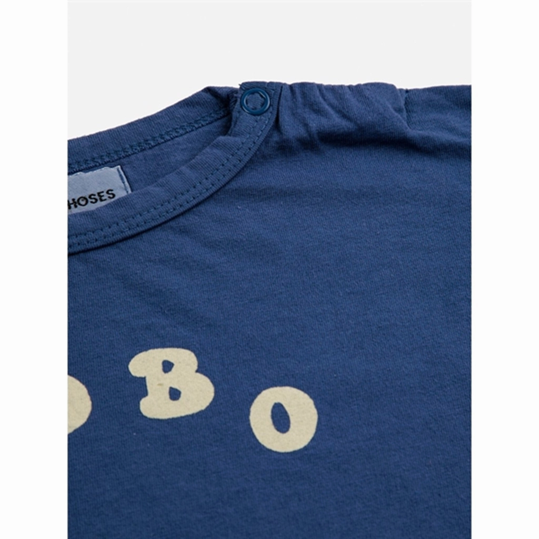 Bobo Choses Baby Bobo Choses Circle Blouse Navy Blue Matte Finish Wrinkle Resistant