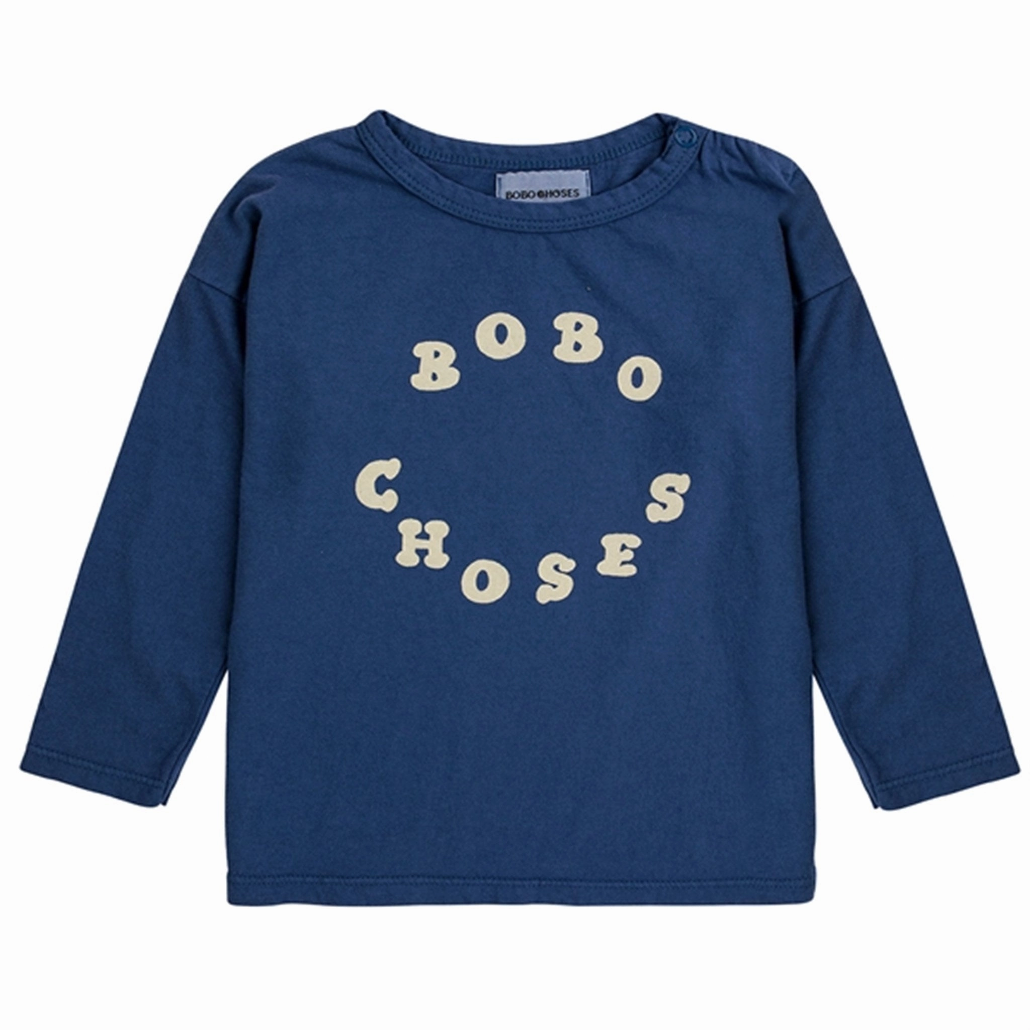 Tailored Silhouette Mesh Insert Bobo Choses Baby Bobo Choses Circle Blouse Navy Blue
