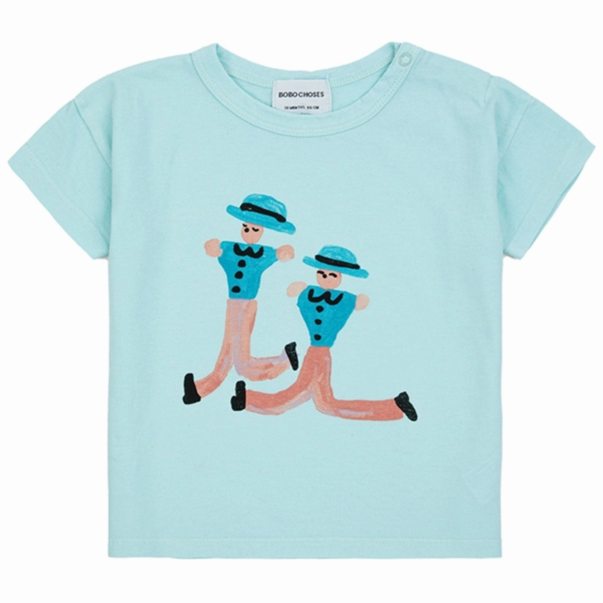 Bobo Choses Baby Dancing Giants T-Shirt Light Blue Stain Resistant Easy Wear Style