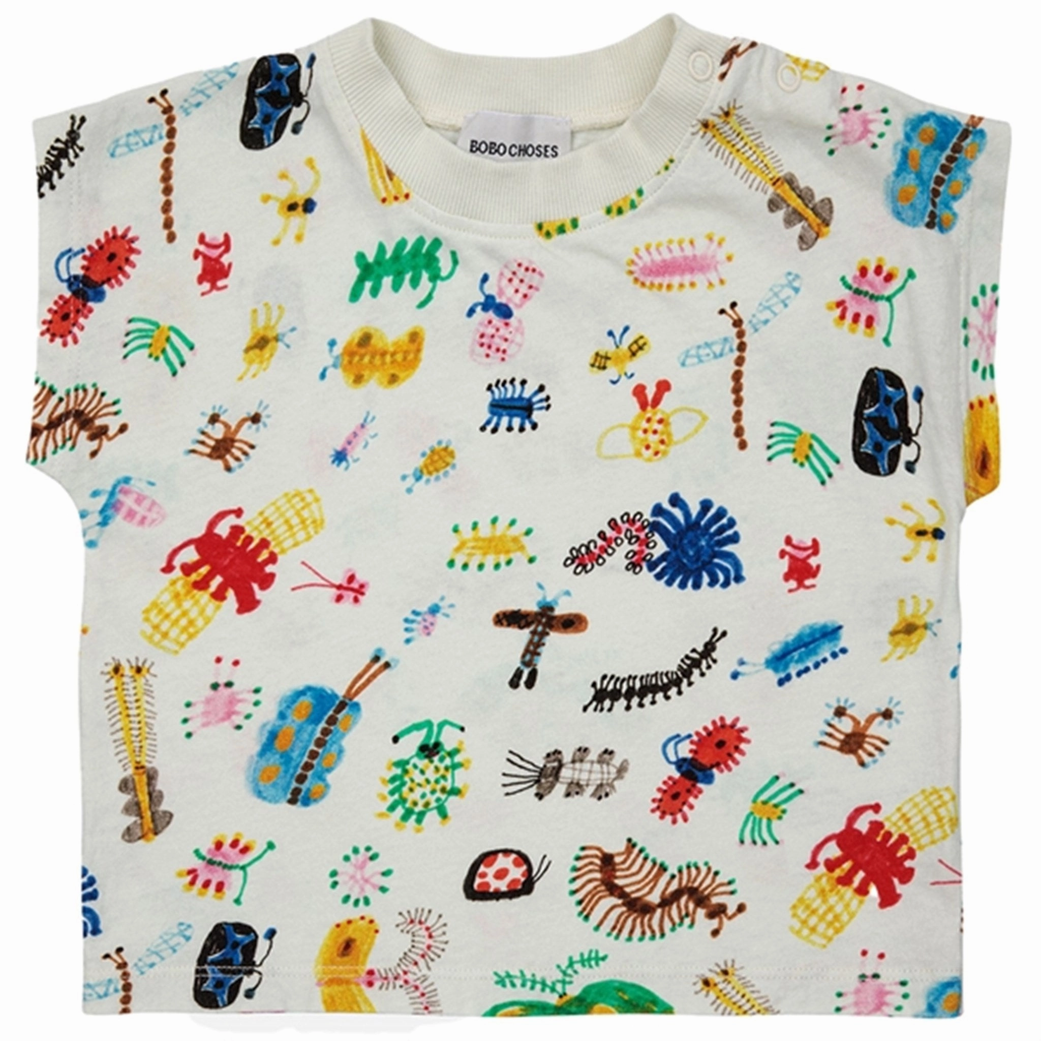 Street Fashion Travel convenience Bobo Choses Baby Funny Insects All Over T-Shirt Offwhite