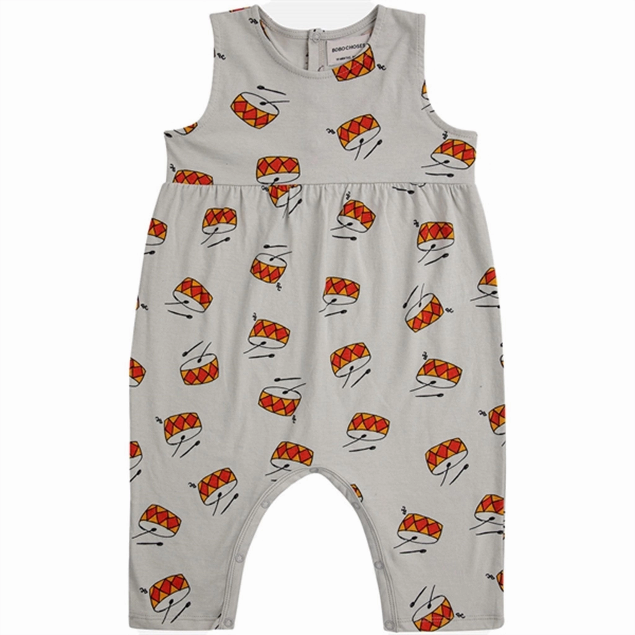 Bobo Choses Baby Play The Drum All Over Overall Sleeveless Beige Dance Athlete Sporty Student