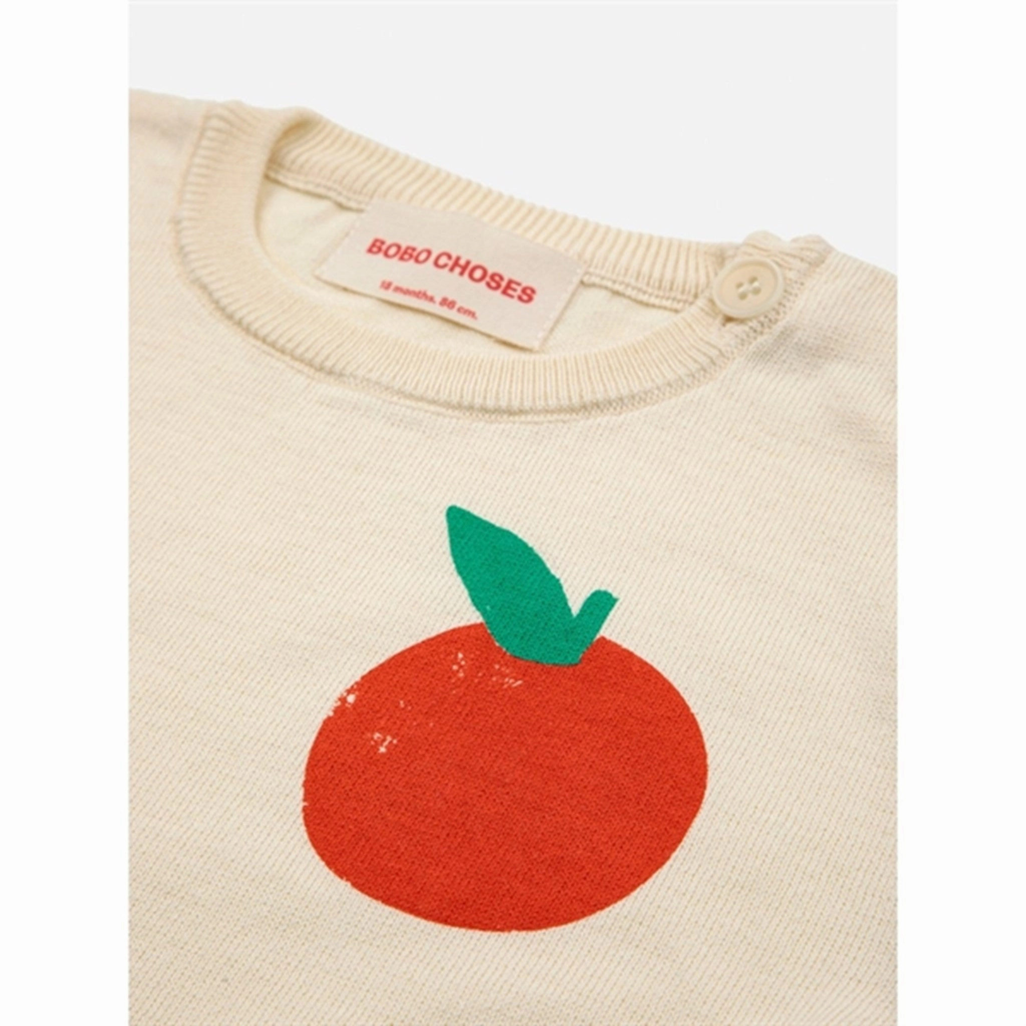 Bobo Choses Baby Tomato Knitted T-Shirt Offwhite DurableStitching