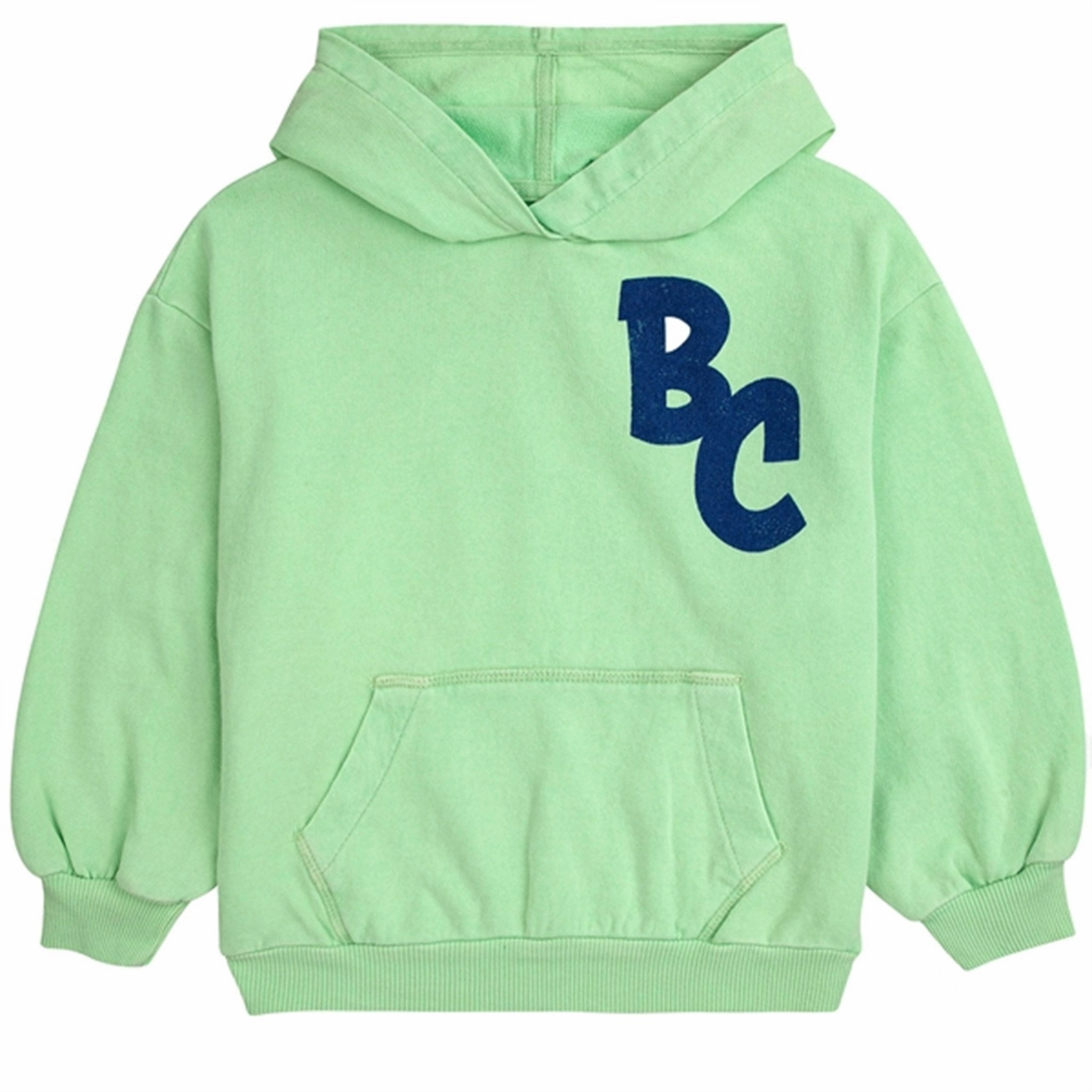 Bobo Choses Bc Hoodie Jade Green Mesh Lined Hood