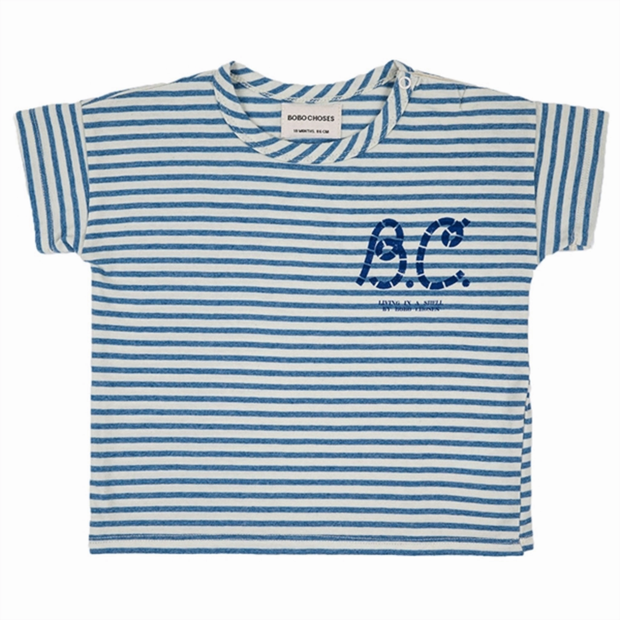 Travel Comfort Style Bobo Choses Blue Blue Stripes T-Shirt