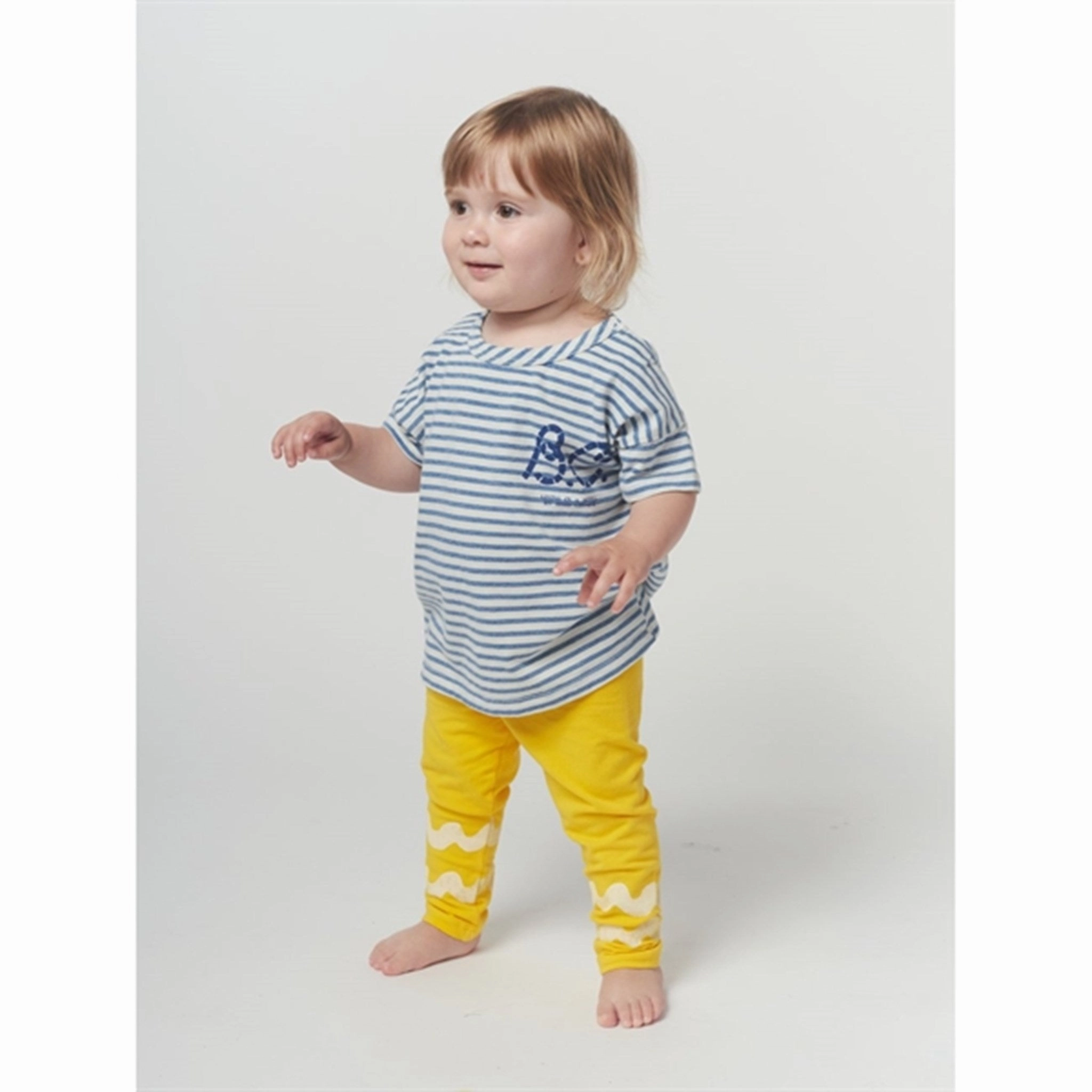 Bobo Choses Blue Blue Stripes T-Shirt VintageWashEffect