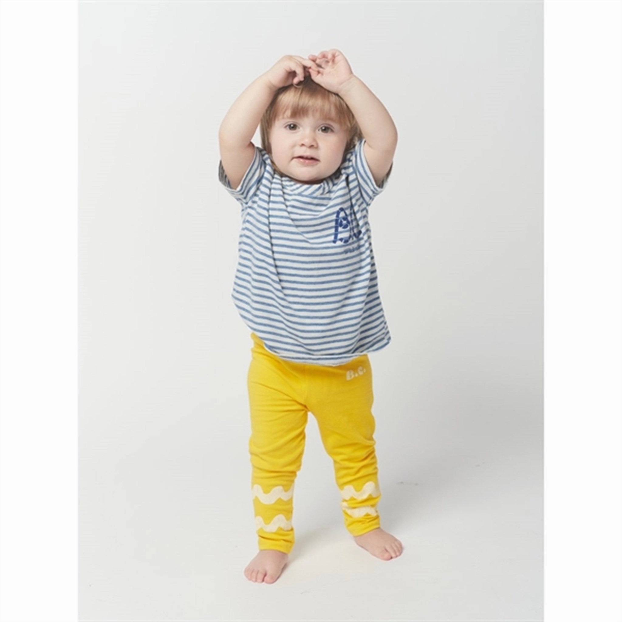 Bobo Choses Blue Blue Stripes T-Shirt Men's Gym workout