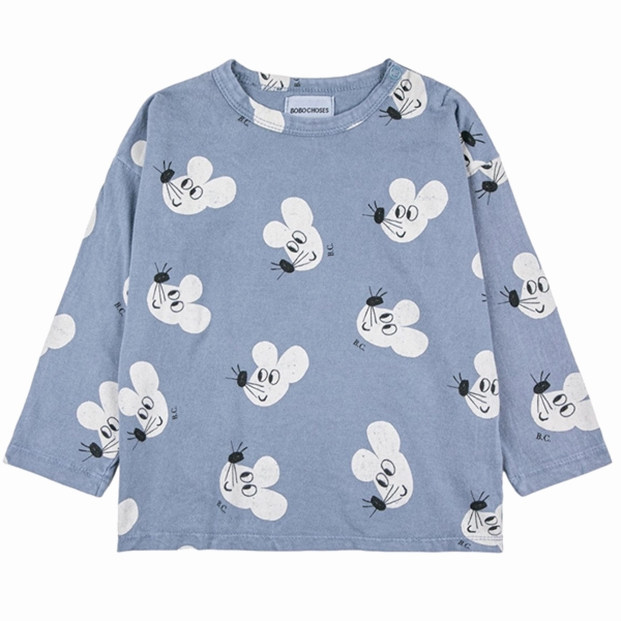 Bobo Choses Blue Mouse Blouse AOP Athletic Look