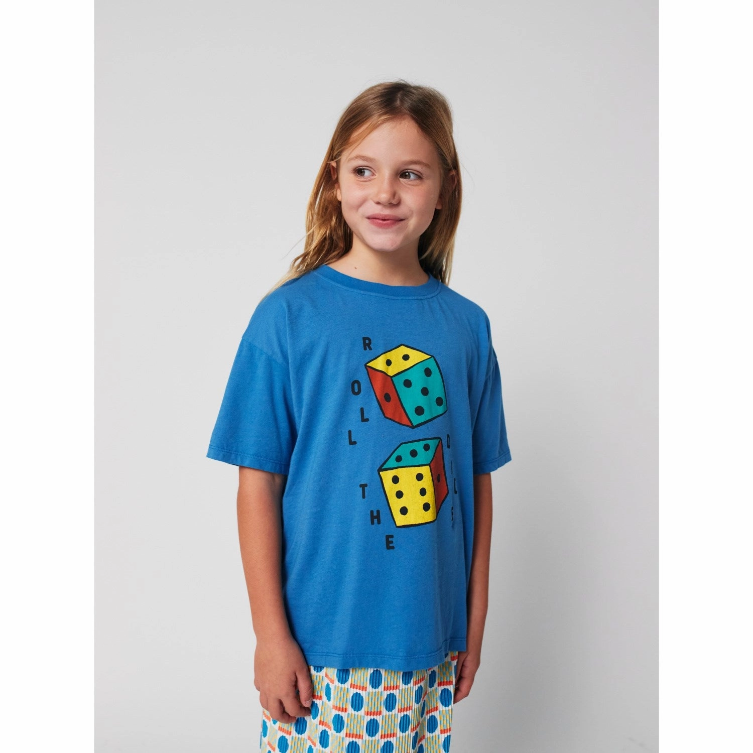 Bobo Choses Blue Roll The Dice T-Shirt Flexible Neckline