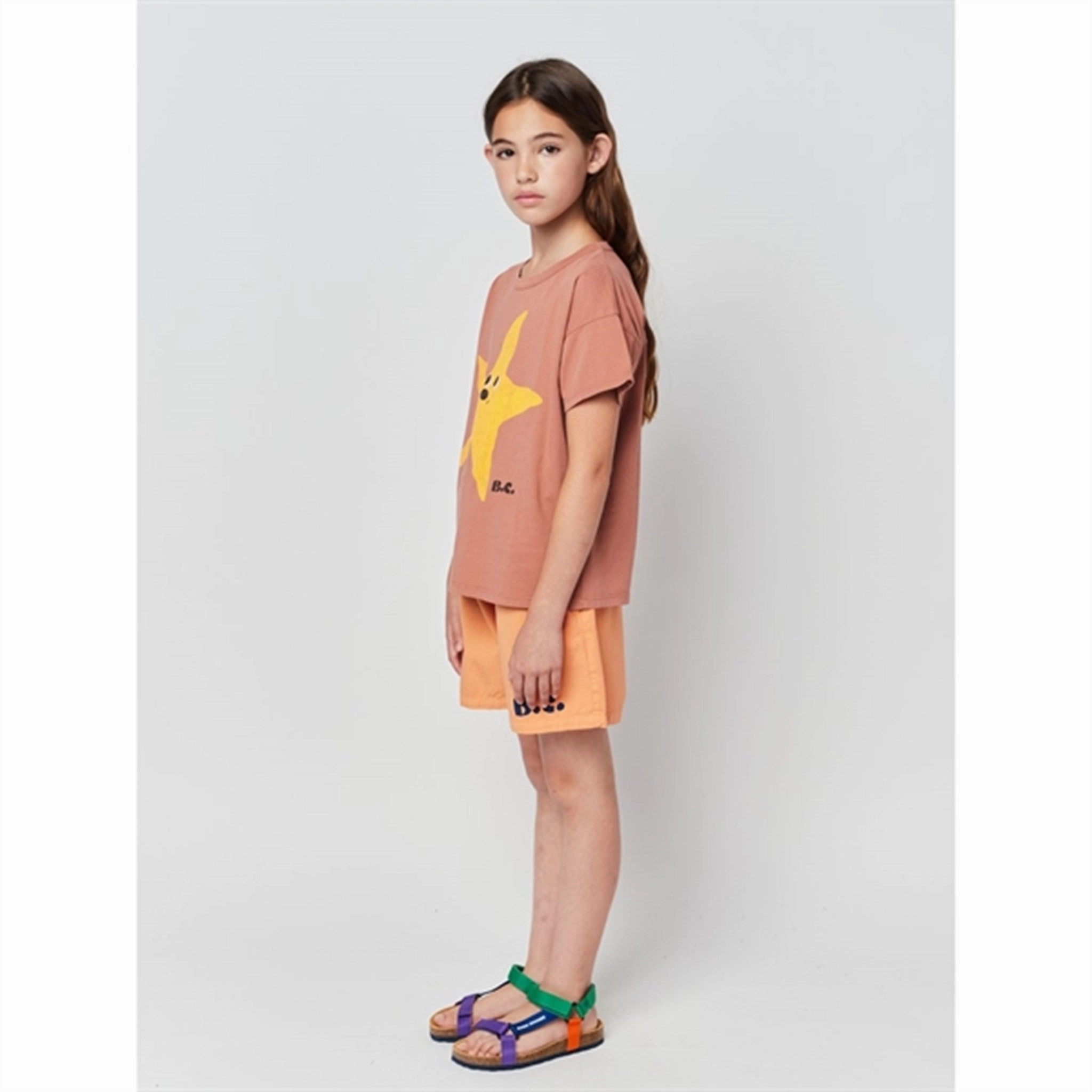 Street Casual Look Bobo Choses Brown Starfish T-Shirt