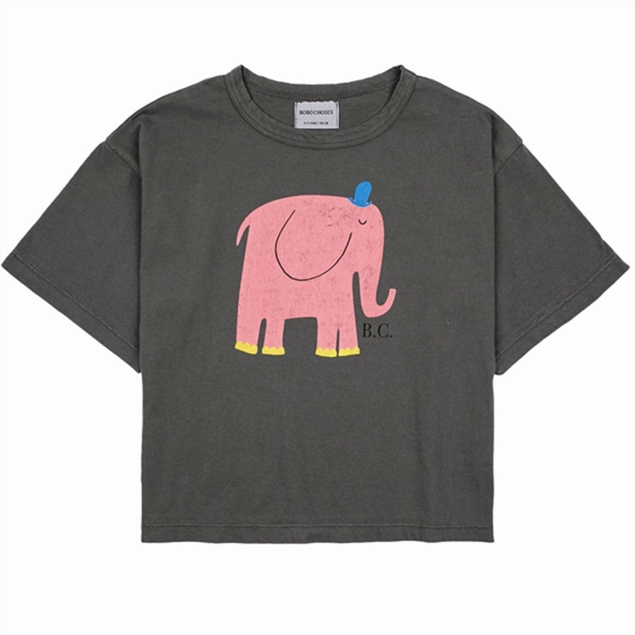 Bobo Choses Dark Grey The Elephant T-Shirt Timeless Layer Sleeveless