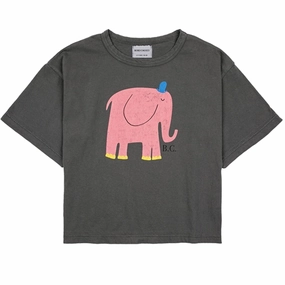 Bobo Choses Dark Grey The Elephant T-Shirt Timeless Layer Sleeveless