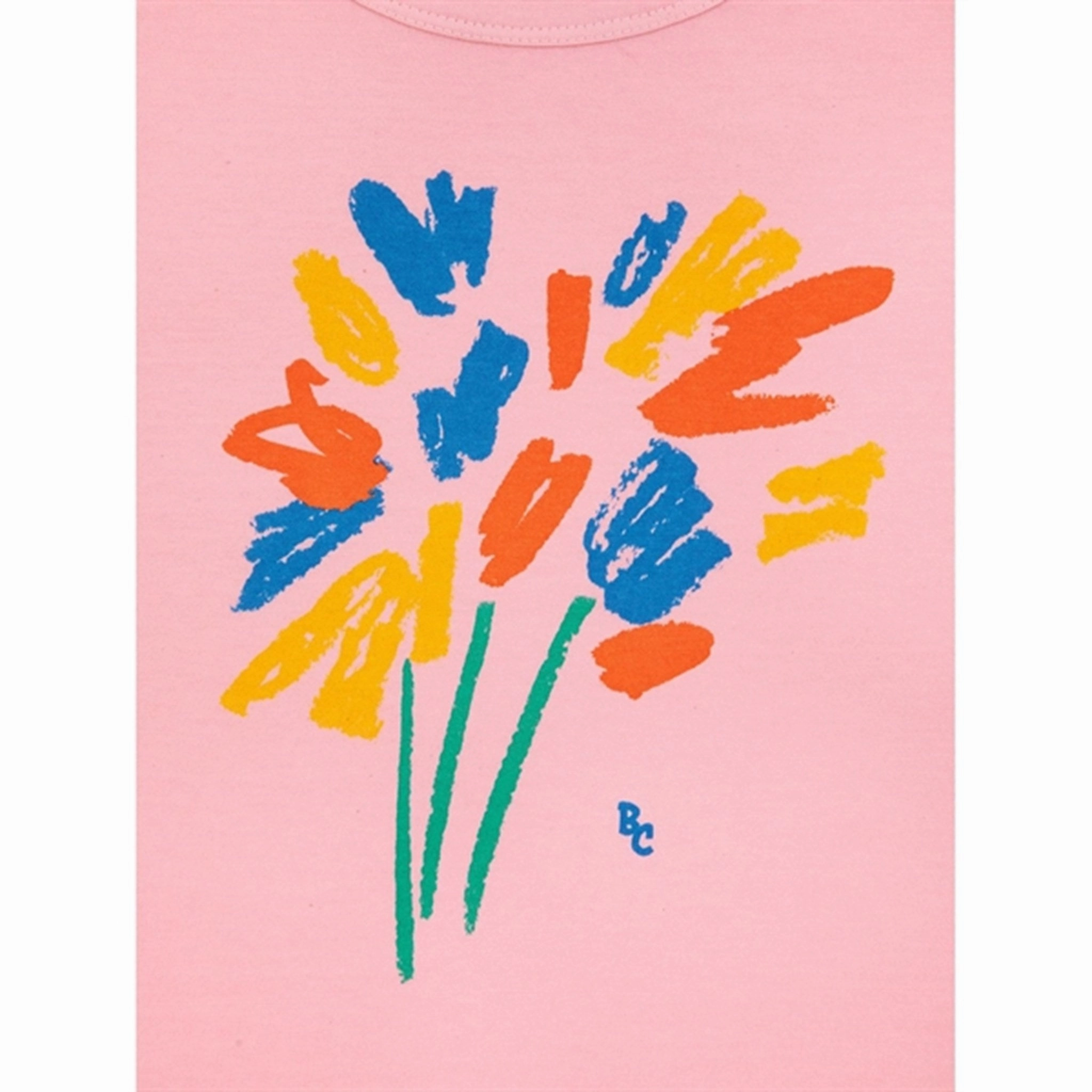 Bobo Choses Fireworks T-Shirt Pink GarmentDyedTexture