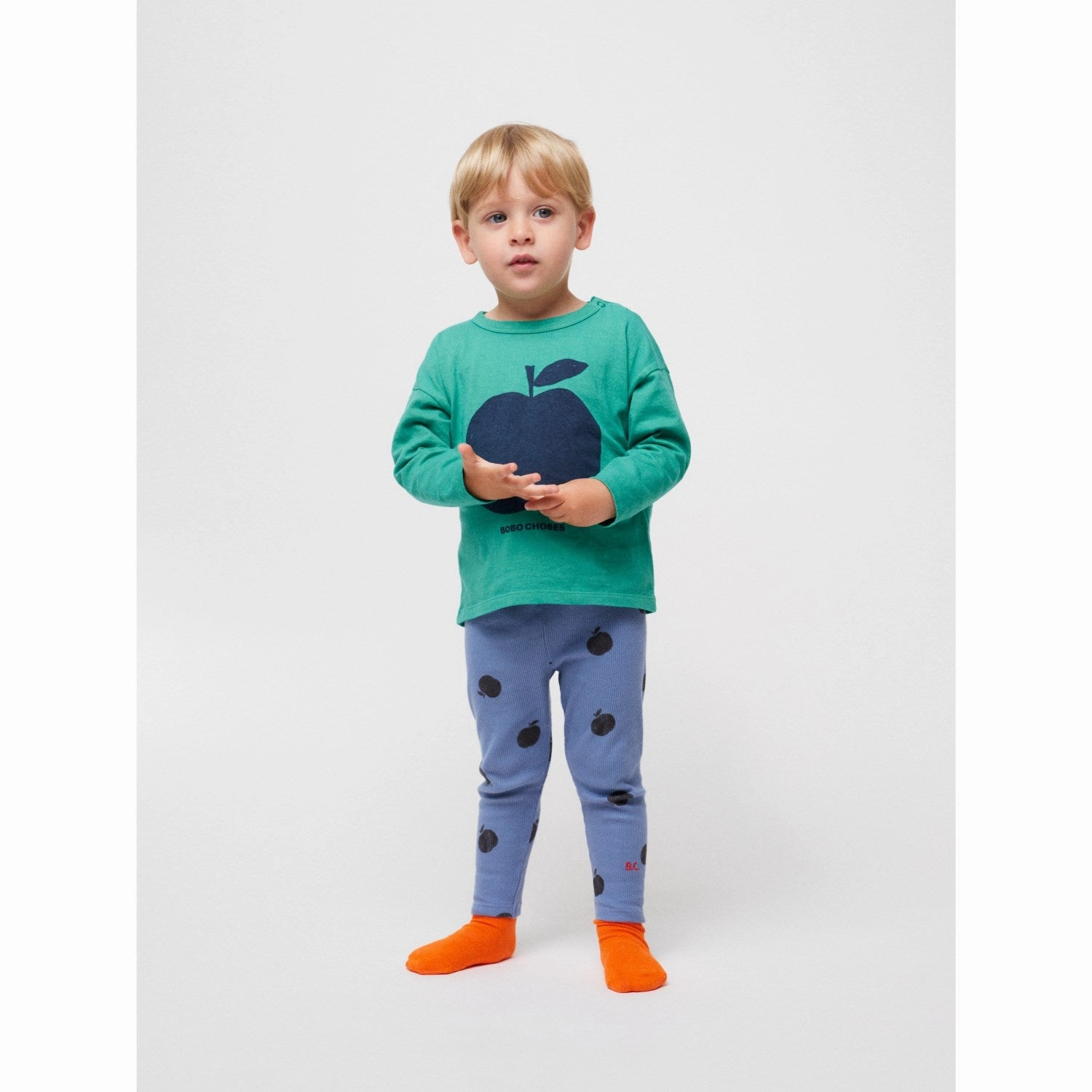 Bobo Choses Green Baby Poma Green T-Shirt Timeless and Chic