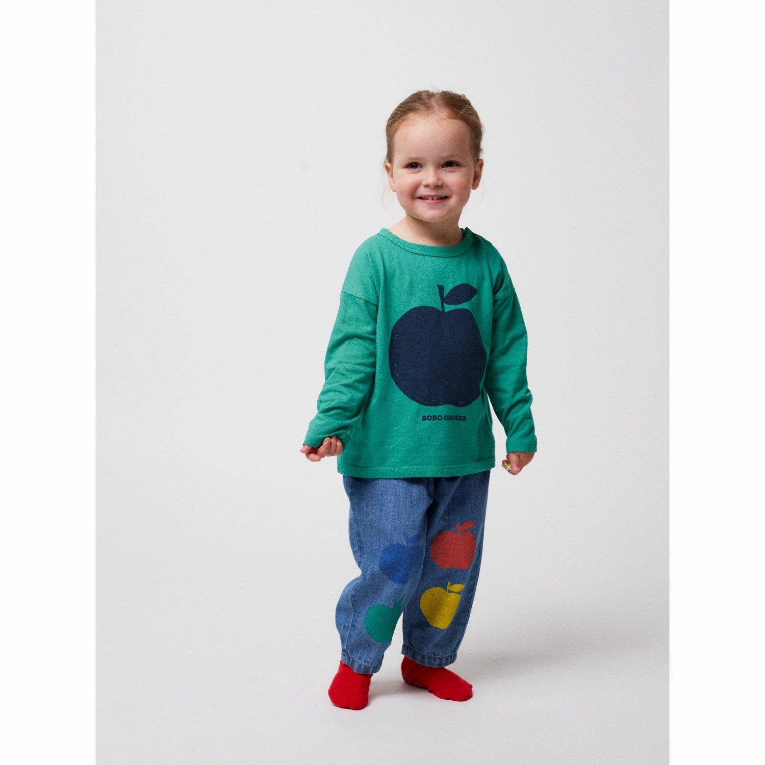 Fashionable Ease Sporty Style Bobo Choses Green Baby Poma Green T-Shirt