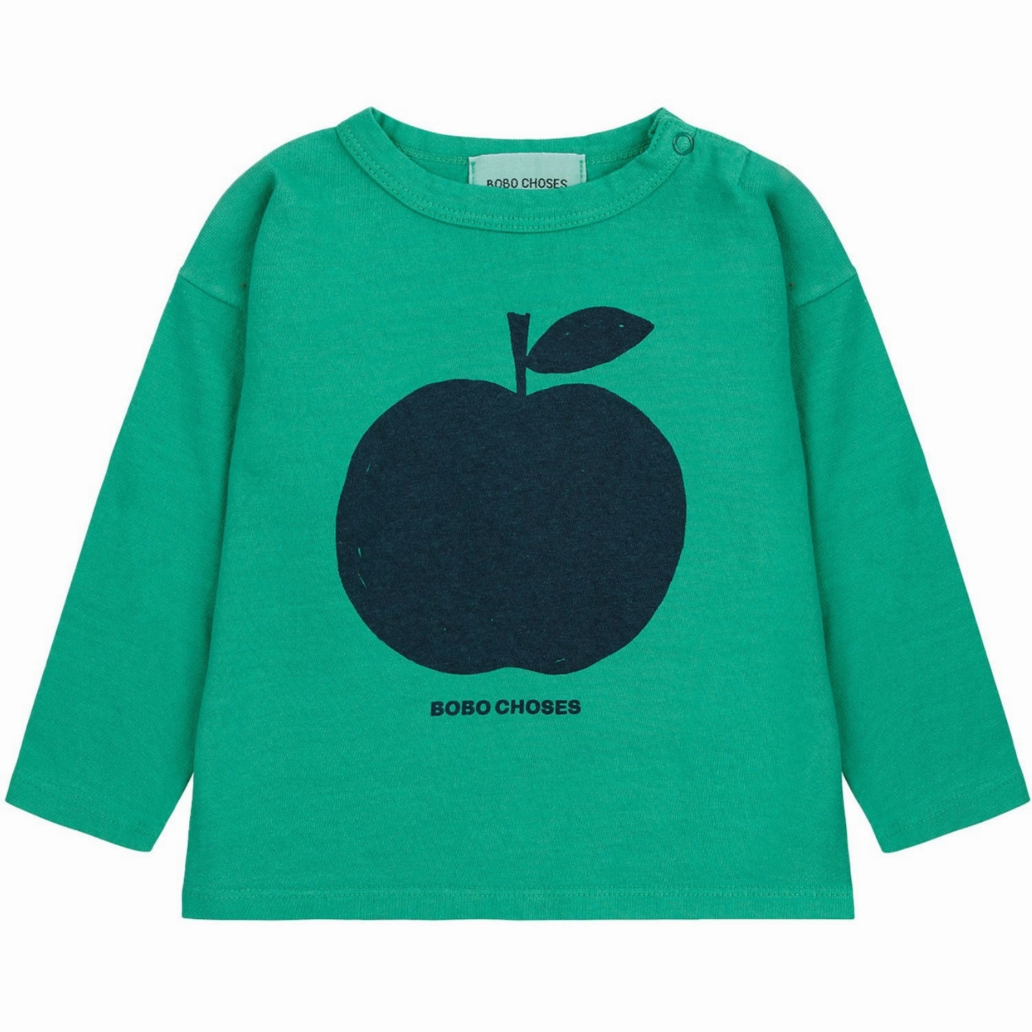 Laser Cut Edges Cozy and Light Bobo Choses Green Baby Poma Green T-Shirt