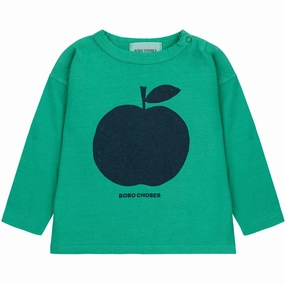 Laser Cut Edges Cozy and Light Bobo Choses Green Baby Poma Green T-Shirt