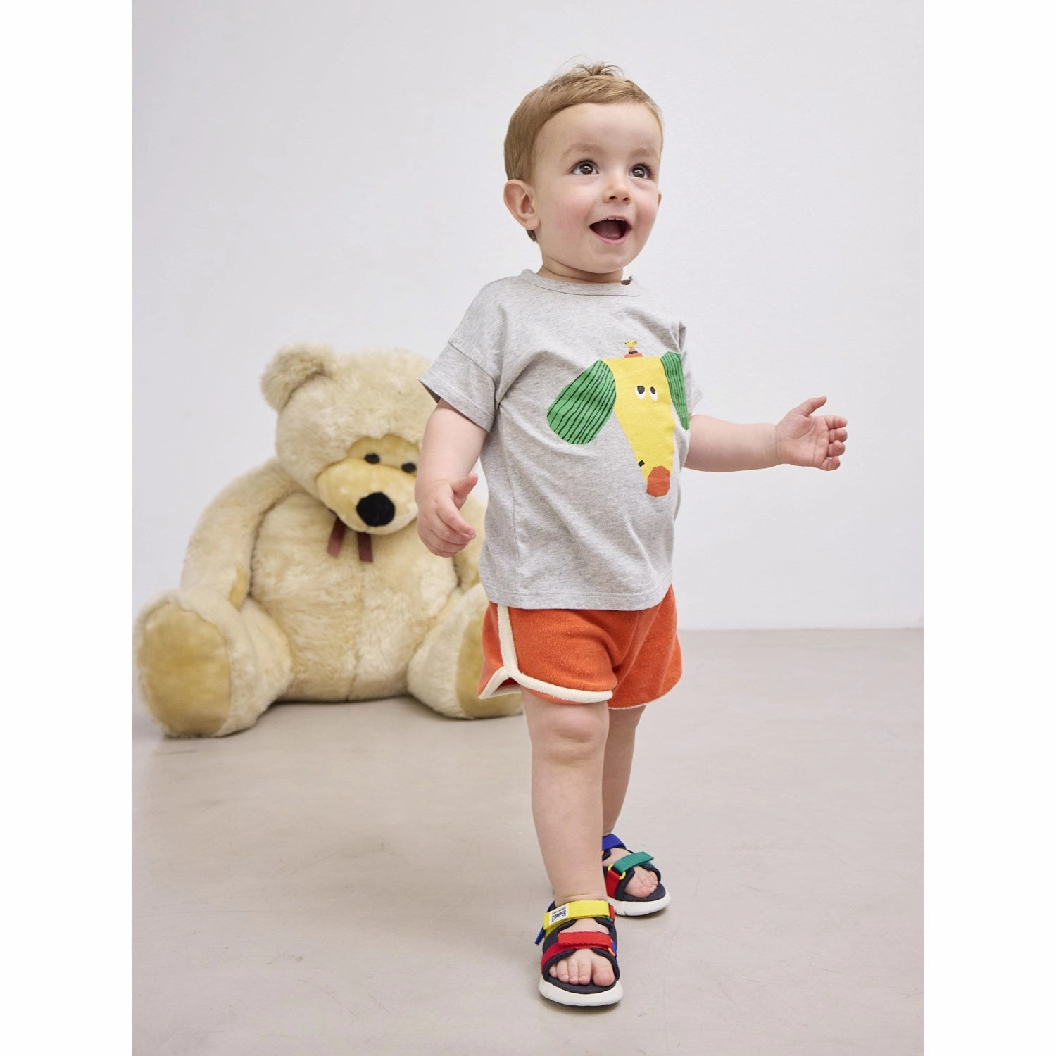 Bobo Choses Heather Grey Happy Dog T-Shirt Comfy Look Fashion Ready