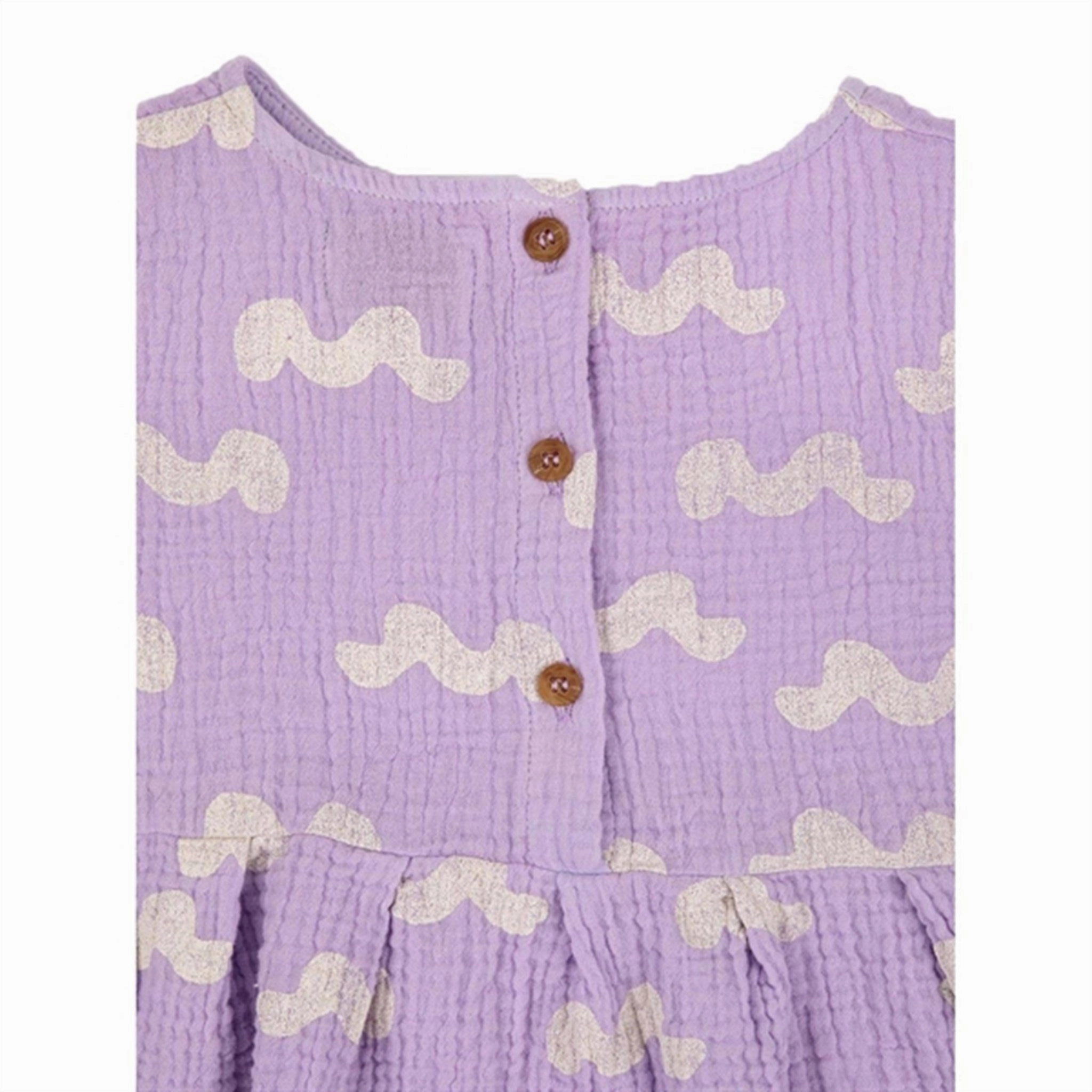 Dropped-Waist Bobo Choses Lavender Waves All Over Dress