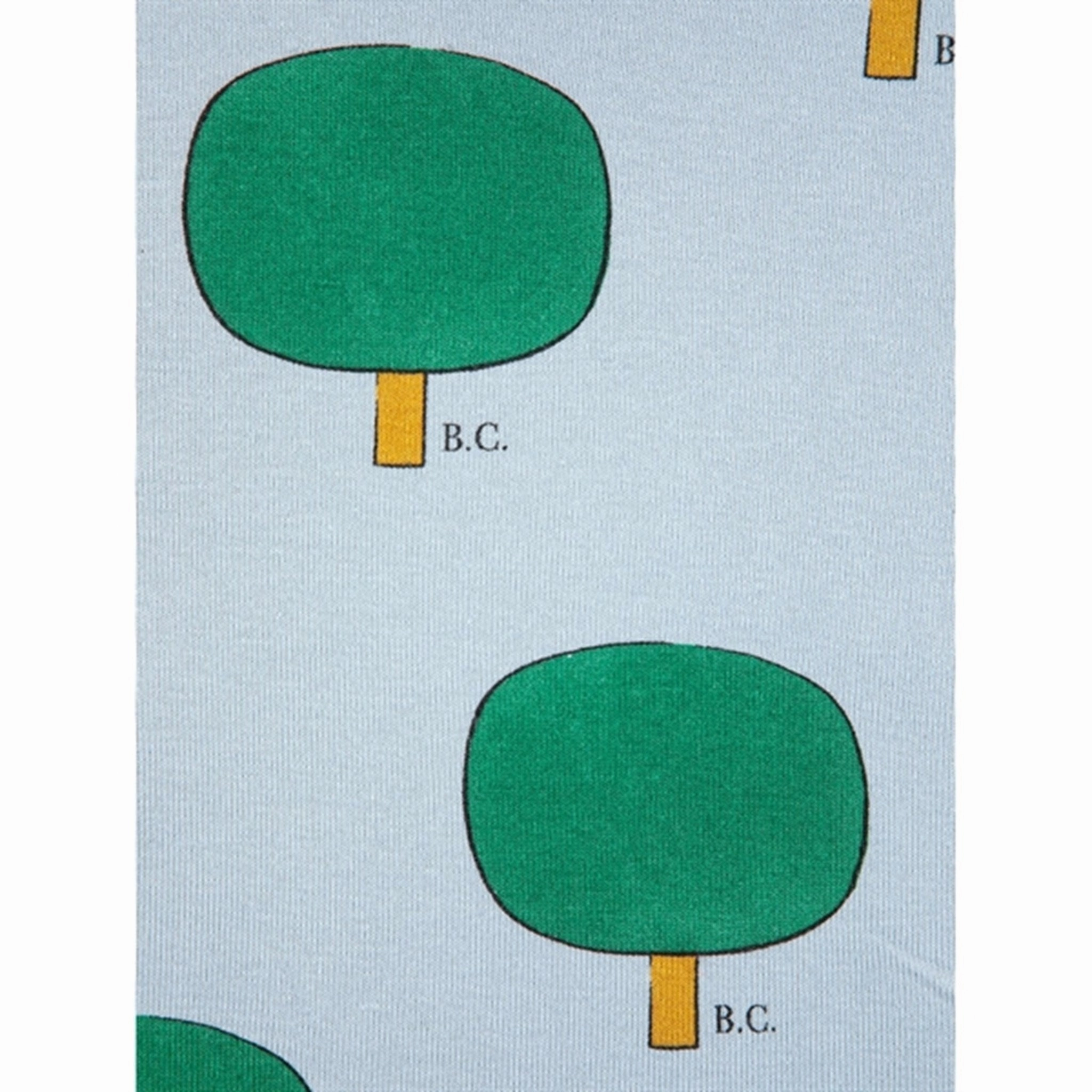 Bobo Choses Light Blue Green Tree Turtleneck AOP Timeless elegance