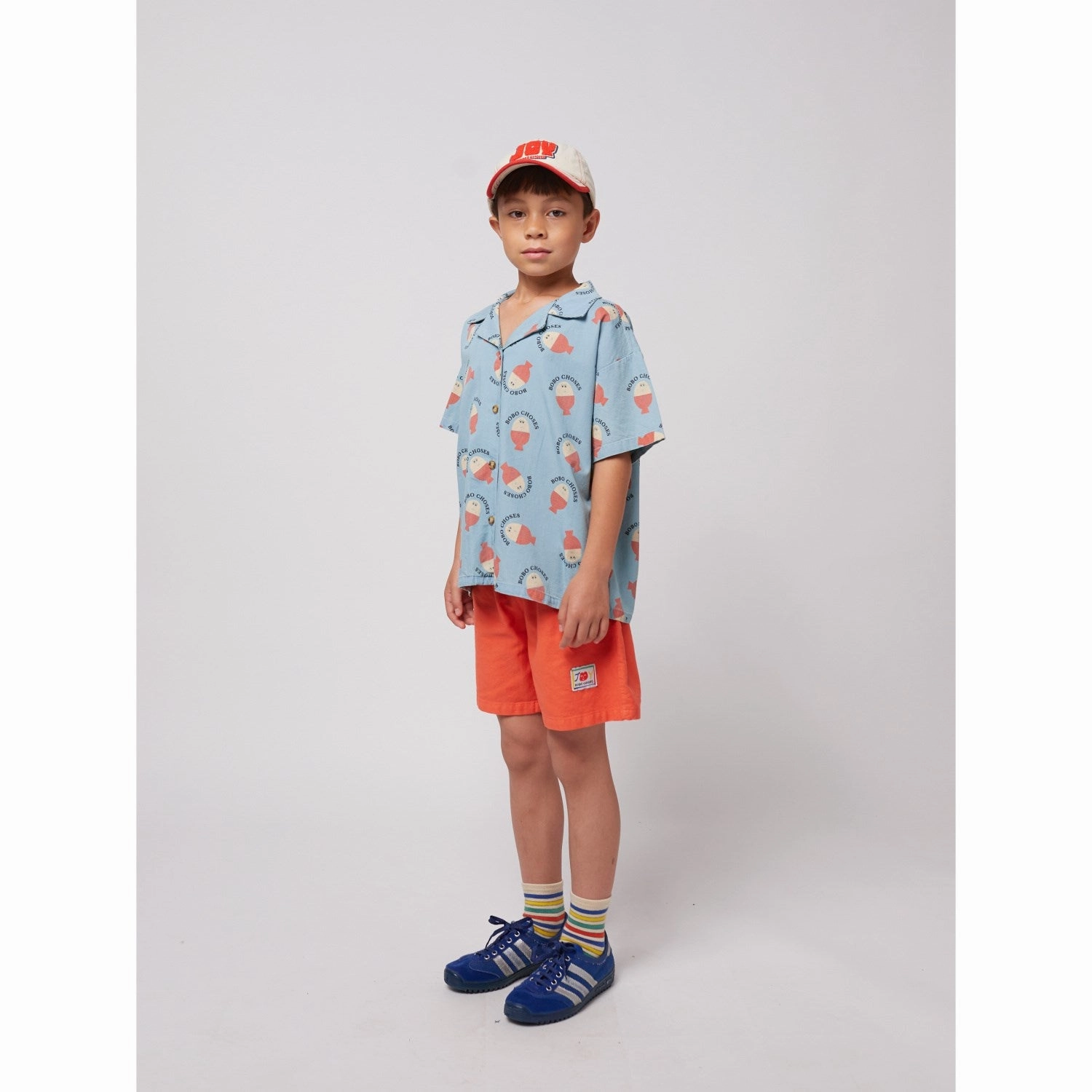 Snug feel Bobo Choses Light Blue Morning Egg All Over Light Denim Shirt