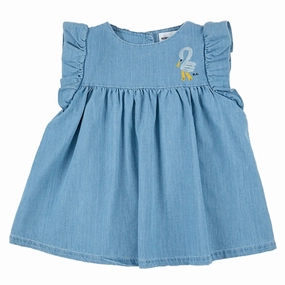 Casual Chic Wear Bobo Choses Light Blue Pelican Ruffle Dress