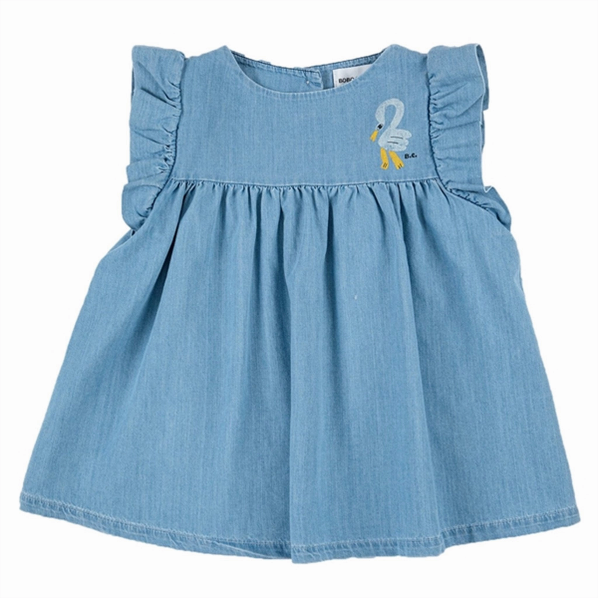 Casual Chic Wear Bobo Choses Light Blue Pelican Ruffle Dress